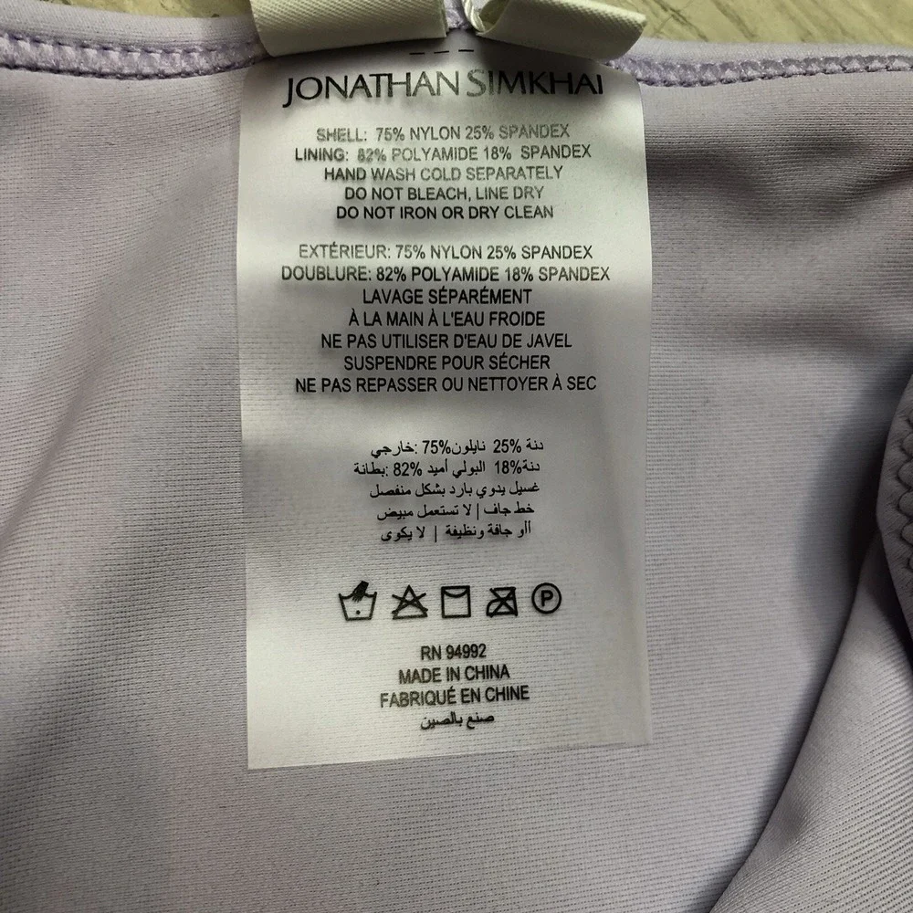 Jonathan Simkhai Amenda Strappy Bikini Summer Vacation Bottom Lupine Lilac Small